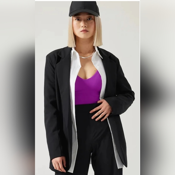 Athleta Endless Primatwill Blazer Jacket Women's  Military Green $179 NWOT - Picture 3 of 10